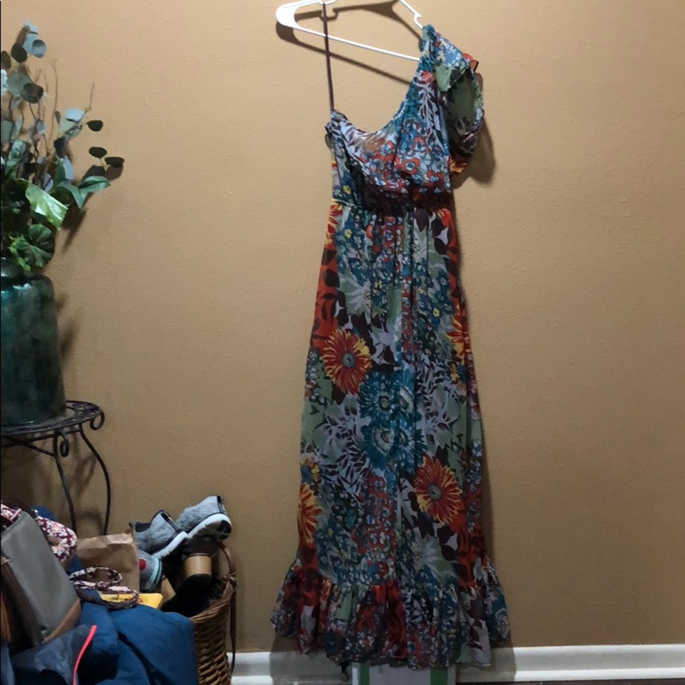 American Rag One Shoulder Maxi Floral Dress
